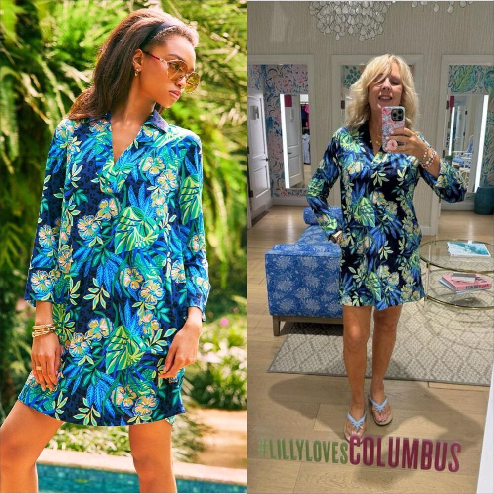 Lilly Pulitzer UPF 50+ Chessie Dress Multi The Hottest Spot Size Medium NWT